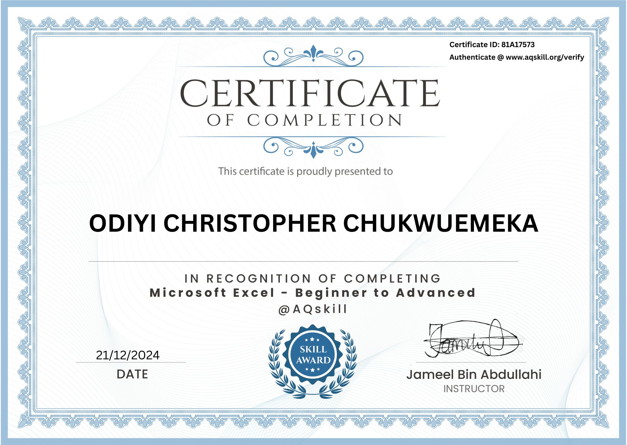 Certificate Image