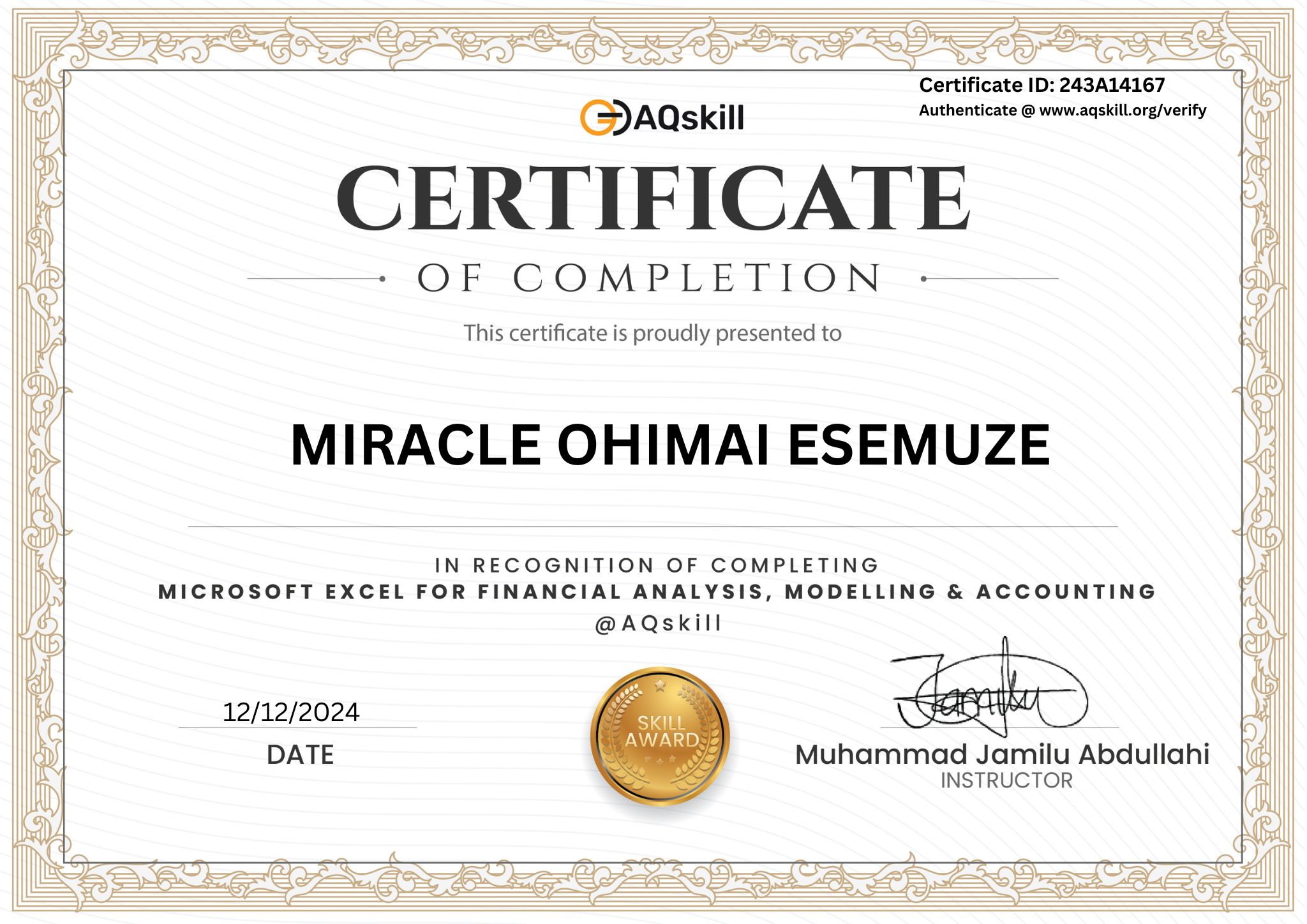 Certificate Image